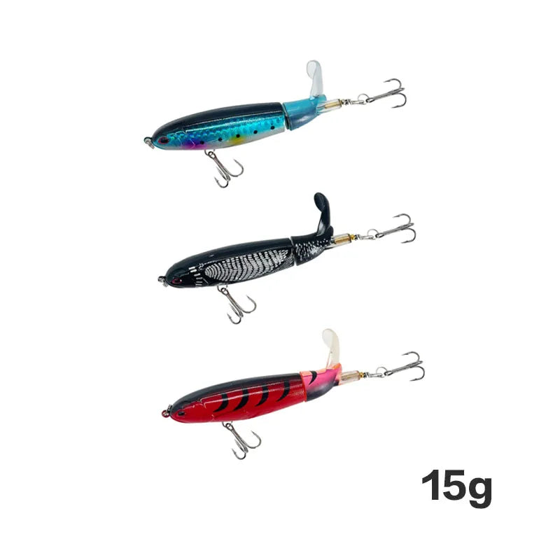 13g/15g/35g Topwater Fishing Lure Whopper Popper Artificial Bait Hard Plopper Soft Rotating Tail Fishing Tackle Fishing Bait