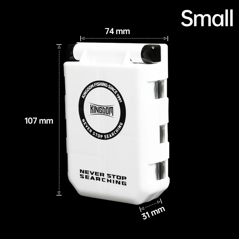 KINGDOM Fishing Tackle Box Mini Storage Case Flying Fishing Tackle Box Fishing Spoon Hook Bait Storage Box Fishing Accessories