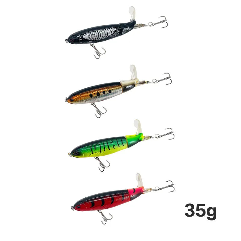 13g/15g/35g Topwater Fishing Lure Whopper Popper Artificial Bait Hard Plopper Soft Rotating Tail Fishing Tackle Fishing Bait