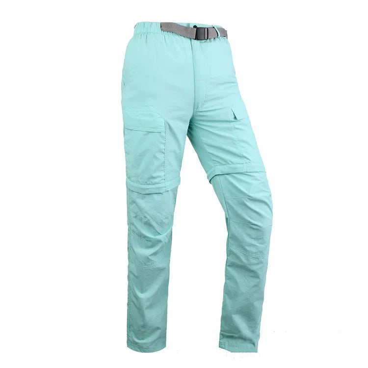 Outdoor Work Fishing Clothes Quick Dry Shirt Pants Men Women Summer Thin Breathable Hiking Climbing Clothes Two-piece Detachable