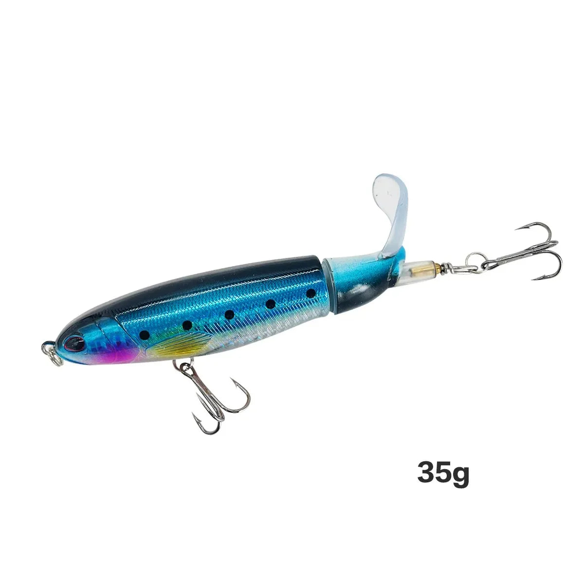 13g/15g/35g Topwater Fishing Lure Whopper Popper Artificial Bait Hard Plopper Soft Rotating Tail Fishing Tackle Fishing Bait