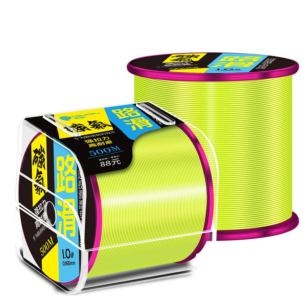 ZUKIBO 500m Fluorocarbon Coating Fishing Line Japan Super Strong Monofilament Fishing Line Fast Sinking Invisible Fishing Line