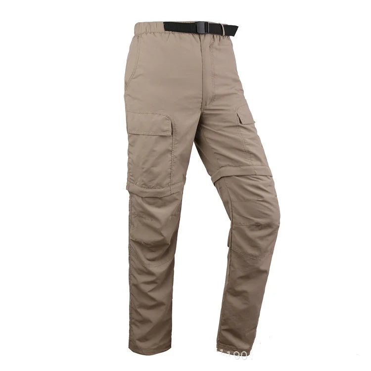 Outdoor Work Fishing Clothes Quick Dry Shirt Pants Men Women Summer Thin Breathable Hiking Climbing Clothes Two-piece Detachable