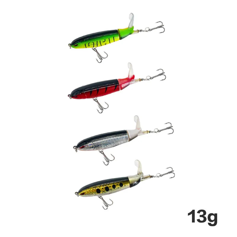 13g/15g/35g Topwater Fishing Lure Whopper Popper Artificial Bait Hard Plopper Soft Rotating Tail Fishing Tackle Fishing Bait
