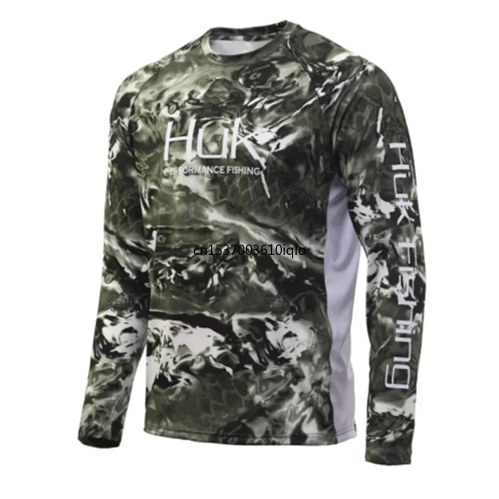 Fishing Shirt Men Outdoor Fishing Clothes Summer Long Sleeve Fishing Suit Sun Protection Breathable Angler Jersey Apparel