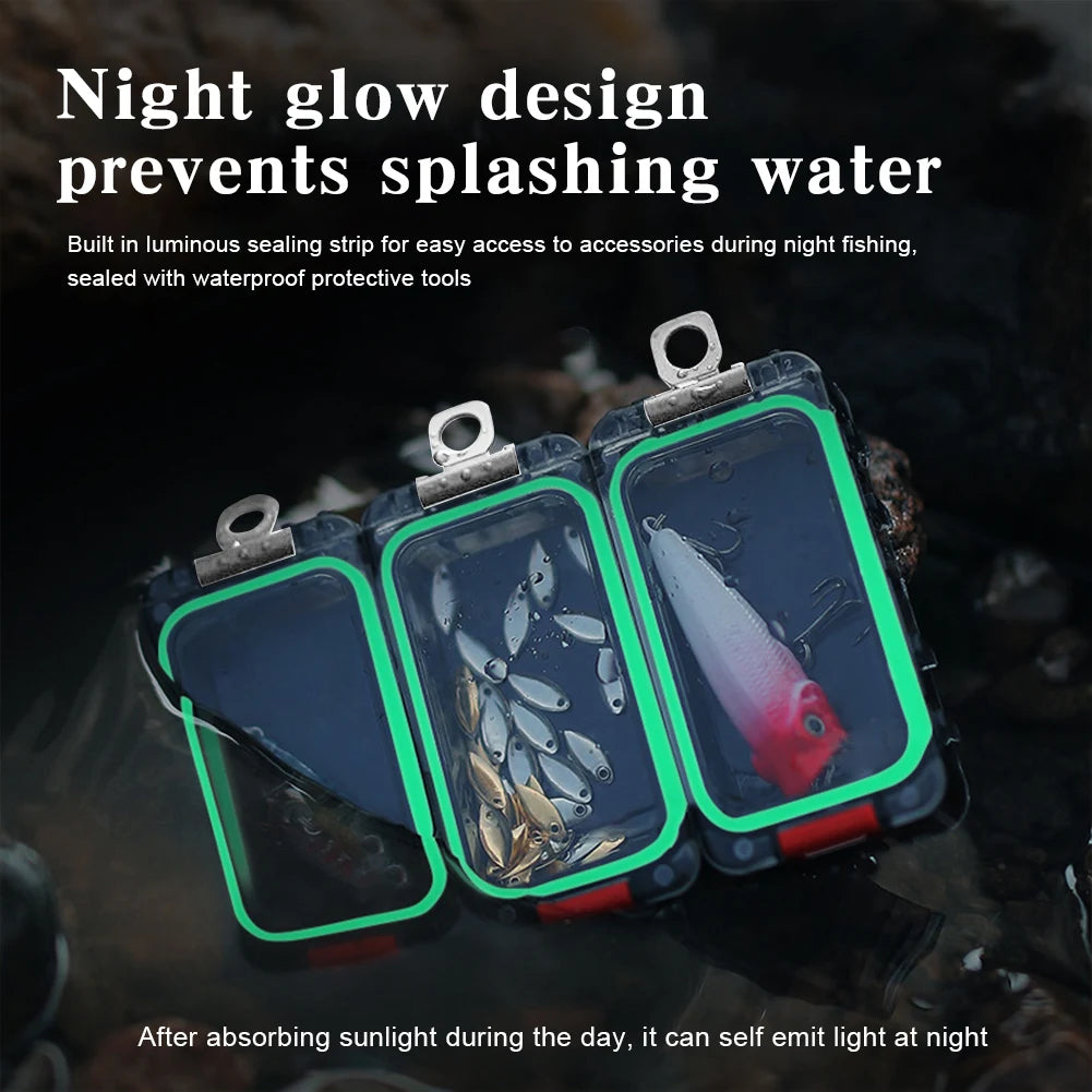 Fishing Tackle Box Expandable Fishing Tackle Box Double Side Fishing Hook Storage Container Clear Top Fishing Lure Storage Box
