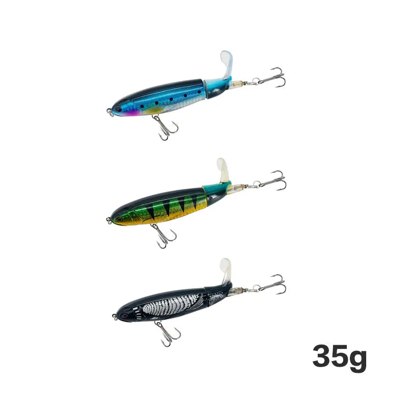 13g/15g/35g Topwater Fishing Lure Whopper Popper Artificial Bait Hard Plopper Soft Rotating Tail Fishing Tackle Fishing Bait