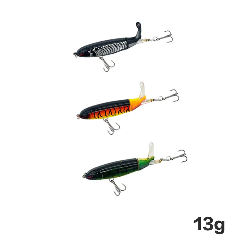 13g/15g/35g Topwater Fishing Lure Whopper Popper Artificial Bait Hard Plopper Soft Rotating Tail Fishing Tackle Fishing Bait