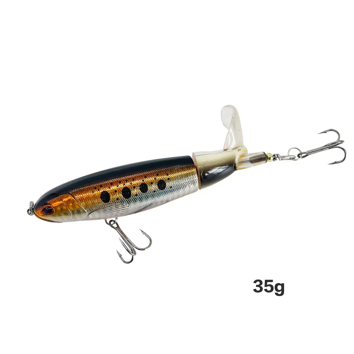 13g/15g/35g Topwater Fishing Lure Whopper Popper Artificial Bait Hard Plopper Soft Rotating Tail Fishing Tackle Fishing Bait