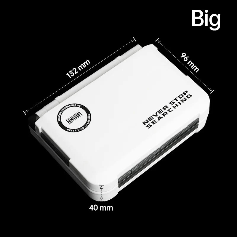 KINGDOM Fishing Tackle Box Mini Storage Case Flying Fishing Tackle Box Fishing Spoon Hook Bait Storage Box Fishing Accessories