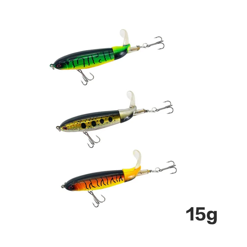 13g/15g/35g Topwater Fishing Lure Whopper Popper Artificial Bait Hard Plopper Soft Rotating Tail Fishing Tackle Fishing Bait