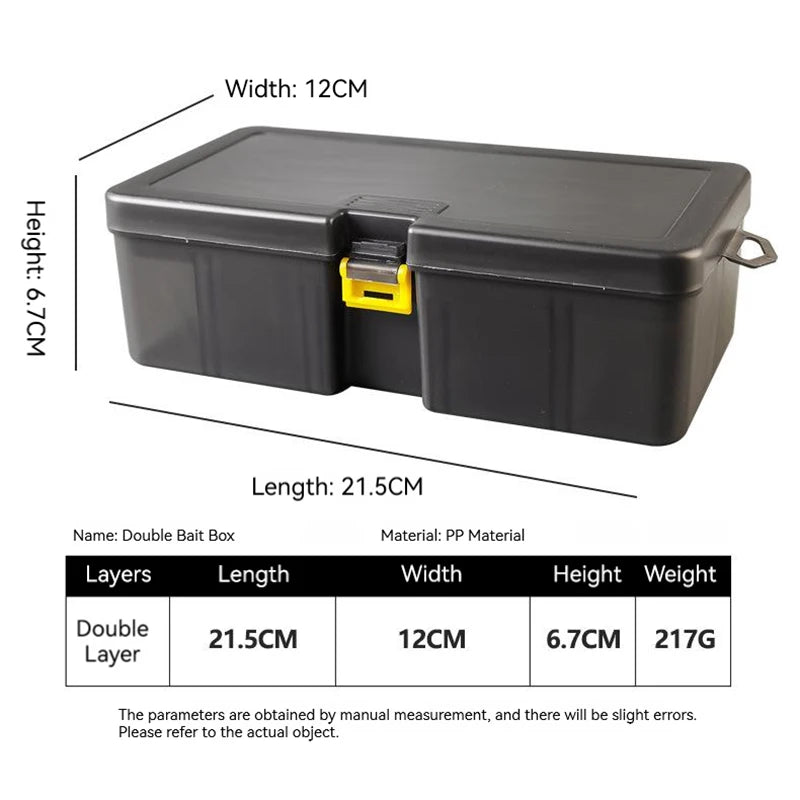 Fishing Tackle Box Double Layer Large Capacity Lure Tackle Box Fishing Accessories Tool Fake Bait Multifunctional Storage Box