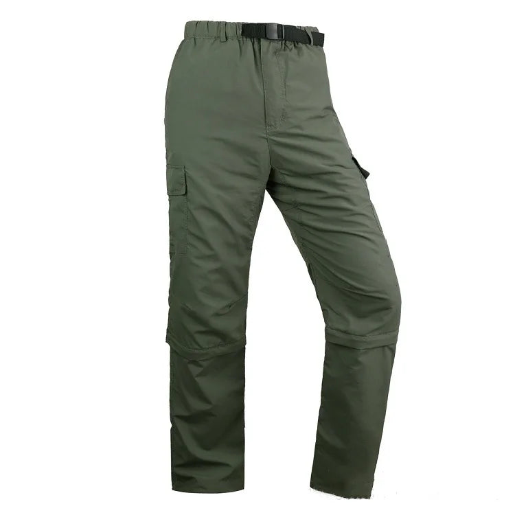 Outdoor Work Fishing Clothes Quick Dry Shirt Pants Men Women Summer Thin Breathable Hiking Climbing Clothes Two-piece Detachable