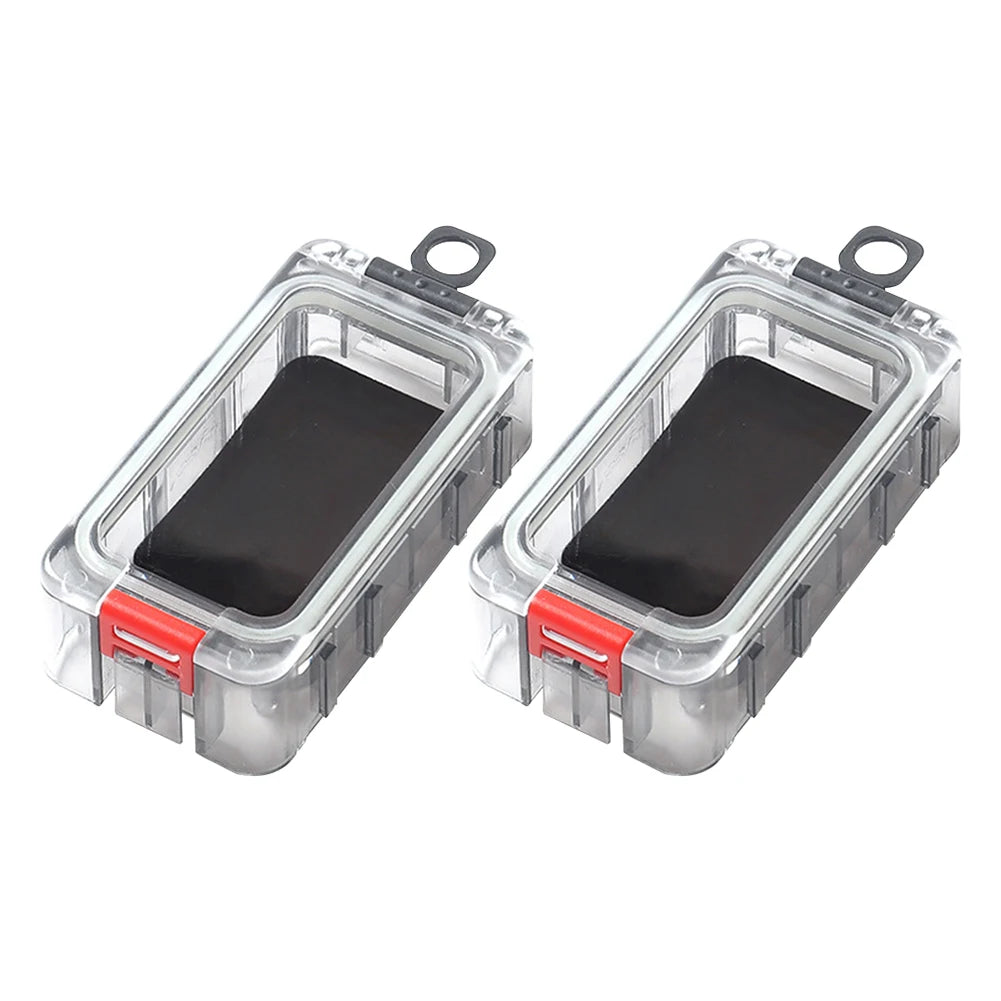 Fishing Tackle Box Expandable Fishing Tackle Box Double Side Fishing Hook Storage Container Clear Top Fishing Lure Storage Box