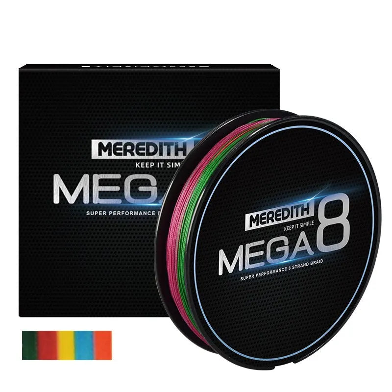 MEREDITH Brand MEGA8 Fishing Line 8-strand Braided Fishing Line 150M Multi-wire Polyethylene Fishing Line Carp Fishing Line
