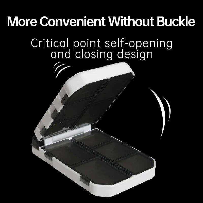 KINGDOM Fishing Tackle Box Mini Storage Case Flying Fishing Tackle Box Fishing Spoon Hook Bait Storage Box Fishing Accessories