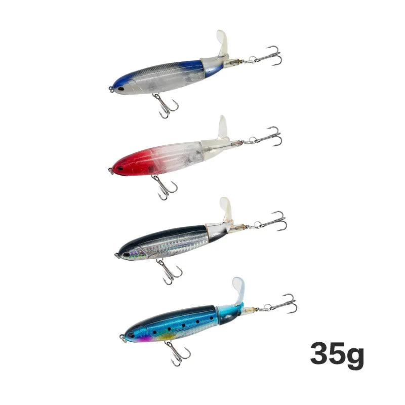 13g/15g/35g Topwater Fishing Lure Whopper Popper Artificial Bait Hard Plopper Soft Rotating Tail Fishing Tackle Fishing Bait