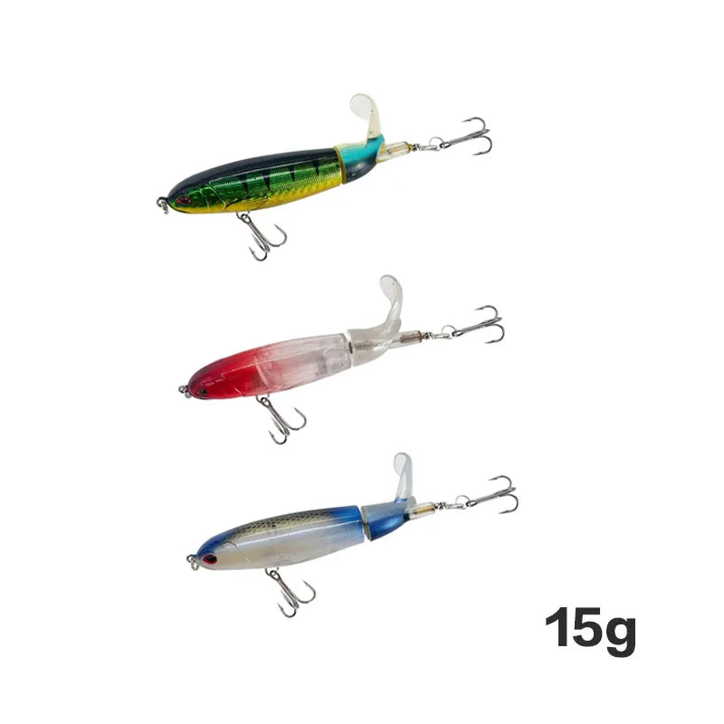 13g/15g/35g Topwater Fishing Lure Whopper Popper Artificial Bait Hard Plopper Soft Rotating Tail Fishing Tackle Fishing Bait