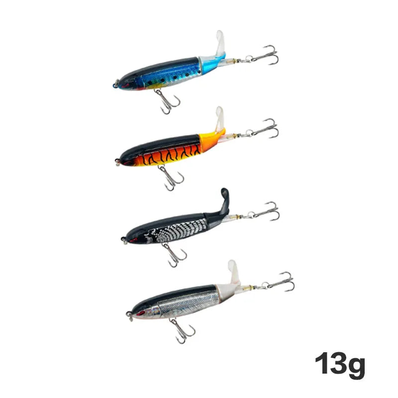 13g/15g/35g Topwater Fishing Lure Whopper Popper Artificial Bait Hard Plopper Soft Rotating Tail Fishing Tackle Fishing Bait