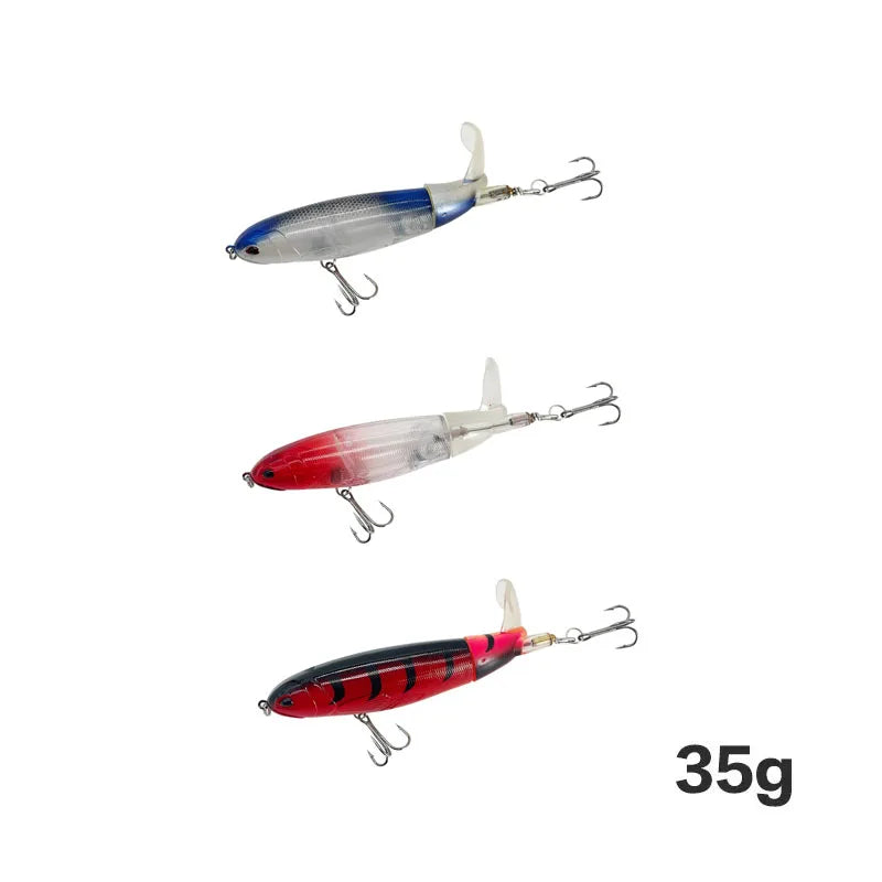 13g/15g/35g Topwater Fishing Lure Whopper Popper Artificial Bait Hard Plopper Soft Rotating Tail Fishing Tackle Fishing Bait