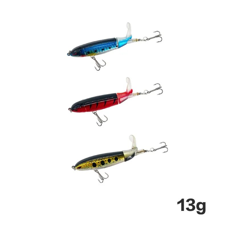 13g/15g/35g Topwater Fishing Lure Whopper Popper Artificial Bait Hard Plopper Soft Rotating Tail Fishing Tackle Fishing Bait