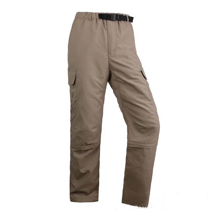 Outdoor Work Fishing Clothes Quick Dry Shirt Pants Men Women Summer Thin Breathable Hiking Climbing Clothes Two-piece Detachable