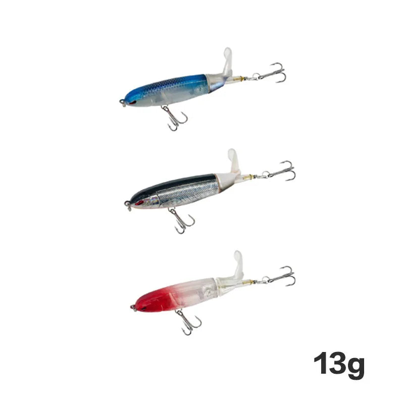 13g/15g/35g Topwater Fishing Lure Whopper Popper Artificial Bait Hard Plopper Soft Rotating Tail Fishing Tackle Fishing Bait