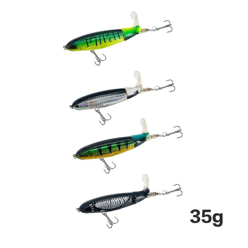 13g/15g/35g Topwater Fishing Lure Whopper Popper Artificial Bait Hard Plopper Soft Rotating Tail Fishing Tackle Fishing Bait