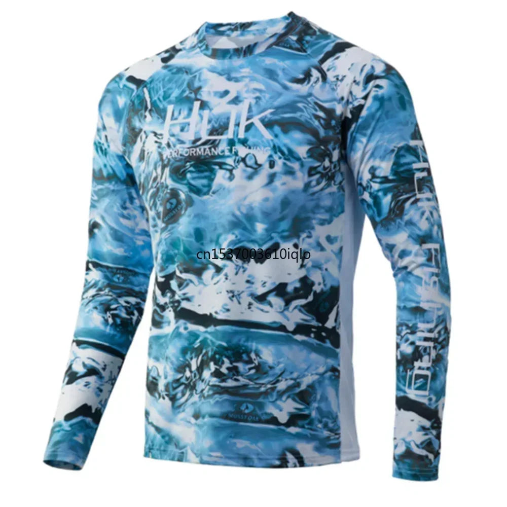 Fishing Shirt Men Outdoor Fishing Clothes Summer Long Sleeve Fishing Suit Sun Protection Breathable Angler Jersey Apparel