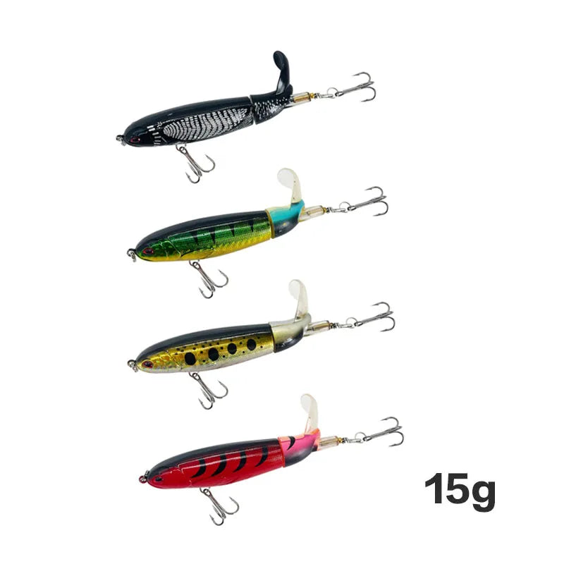 13g/15g/35g Topwater Fishing Lure Whopper Popper Artificial Bait Hard Plopper Soft Rotating Tail Fishing Tackle Fishing Bait