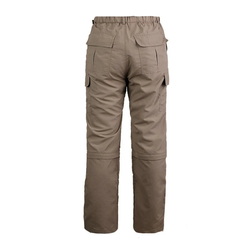 Outdoor Work Fishing Clothes Quick Dry Shirt Pants Men Women Summer Thin Breathable Hiking Climbing Clothes Two-piece Detachable