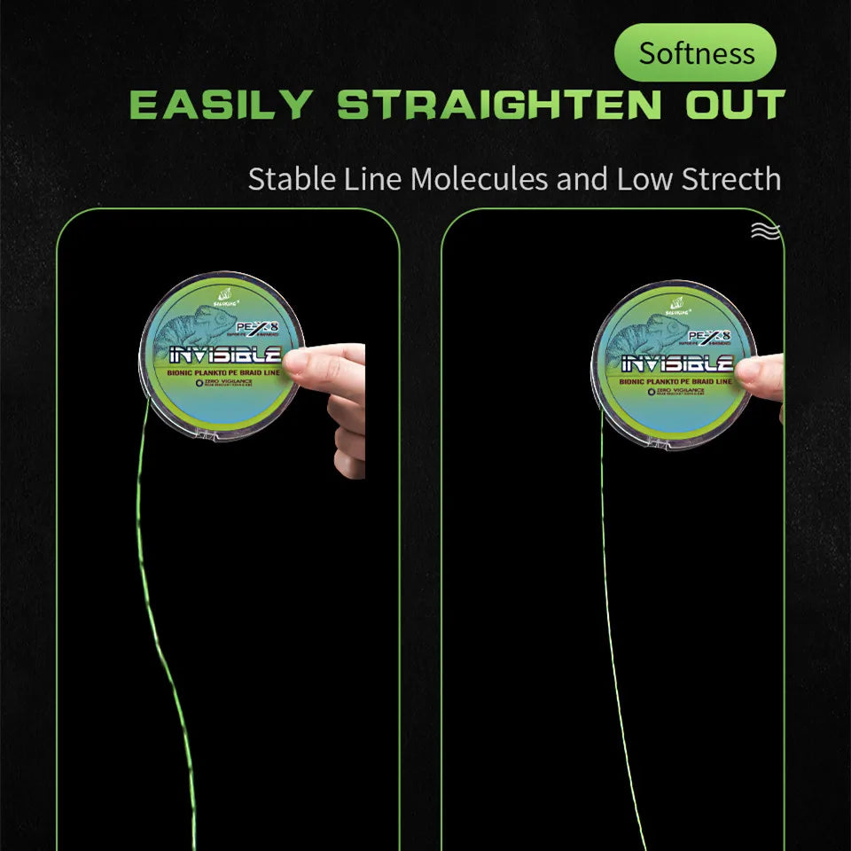 SOLOKING 100M Braided PE Fishing Line 8 Strands PE Spotted Fishing Line Super Strong Multifilament Anti Abrasion Fishing Line