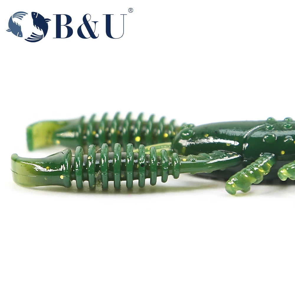 B&U Floating soft Lure 40mm/60mm Craw Shrimp Fishing Lures shrimp Lobster Soft Plastic Lure Fishing Lures