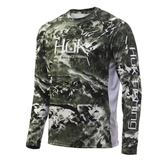 Fishing Shirt Men Outdoor Fishing Clothes Summer Long Sleeve Fishing Suit Sun Protection Breathable Angler Jersey Apparel