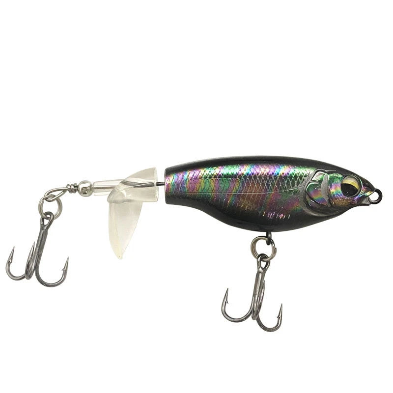1Pcs Quality Whopper Plopper Wobblers 7.5cm 6.5g Topwater Popper Fishing Lure Hard Bait Rotating Soft Tail Fishing Tackle