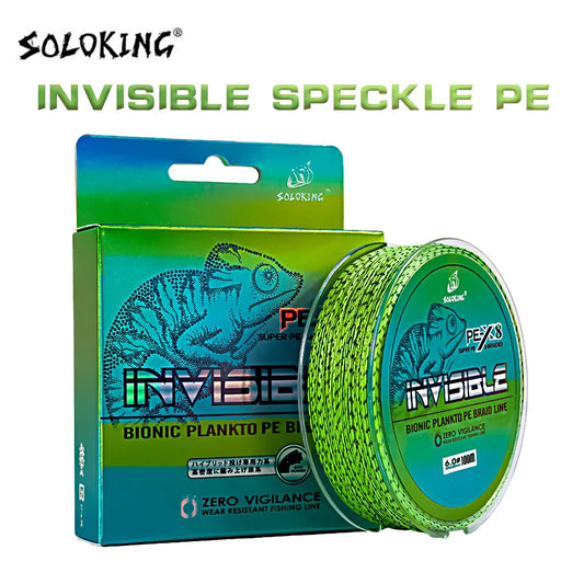 SOLOKING 100M Braided PE Fishing Line 8 Strands PE Spotted Fishing Line Super Strong Multifilament Anti Abrasion Fishing Line