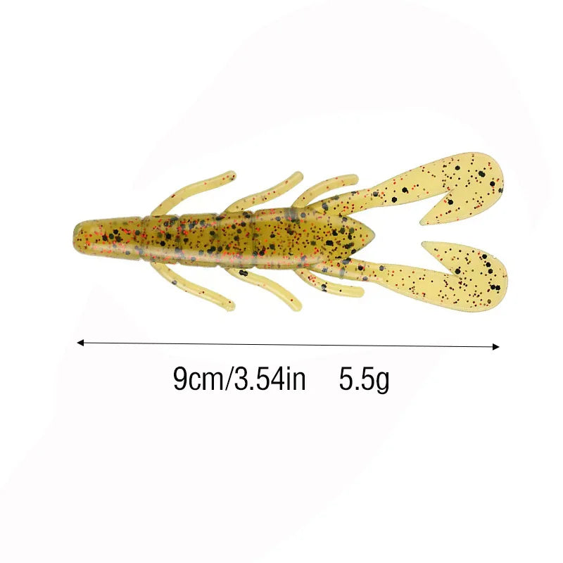 90mm/5pcs Soft Lure Fishing Lures Shrimp Lobster Soft Plastic Lure Fishing Lures