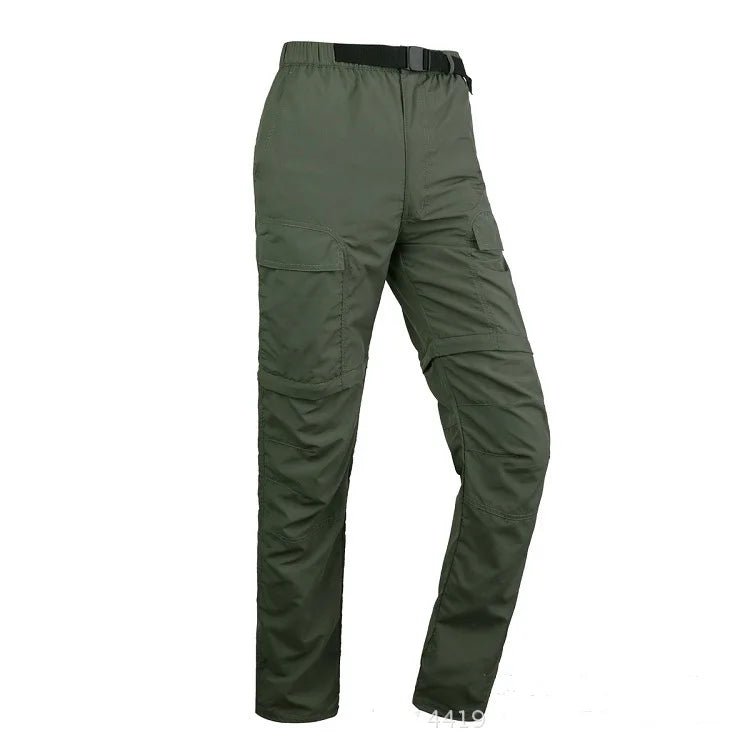 Outdoor Work Fishing Clothes Quick Dry Shirt Pants Men Women Summer Thin Breathable Hiking Climbing Clothes Two-piece Detachable