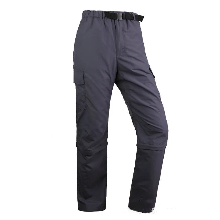 Outdoor Work Fishing Clothes Quick Dry Shirt Pants Men Women Summer Thin Breathable Hiking Climbing Clothes Two-piece Detachable