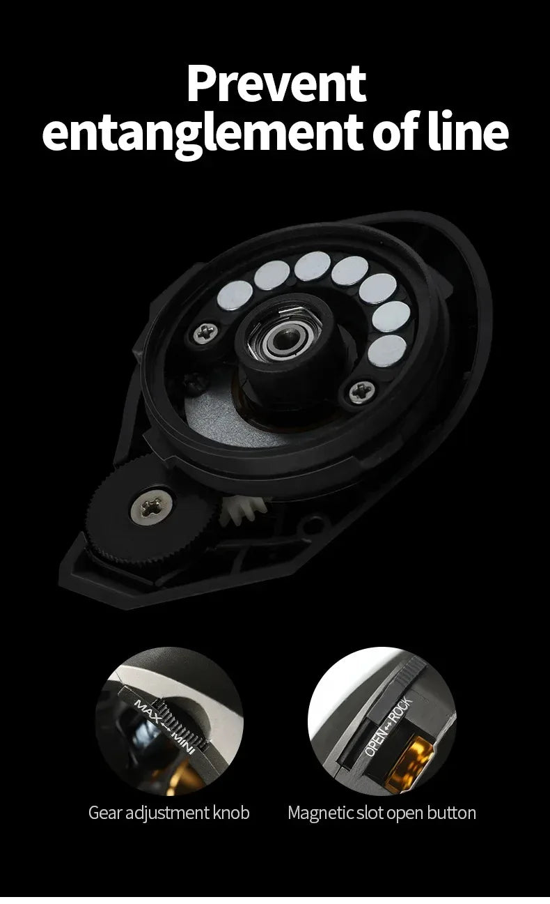 Original Rapala AK2000 Baitcasting Reel Betriel 8.0KG Max Drag 12 Bearing 7.2.1Gear Ratio Fishing Reel Baitcaster Reels