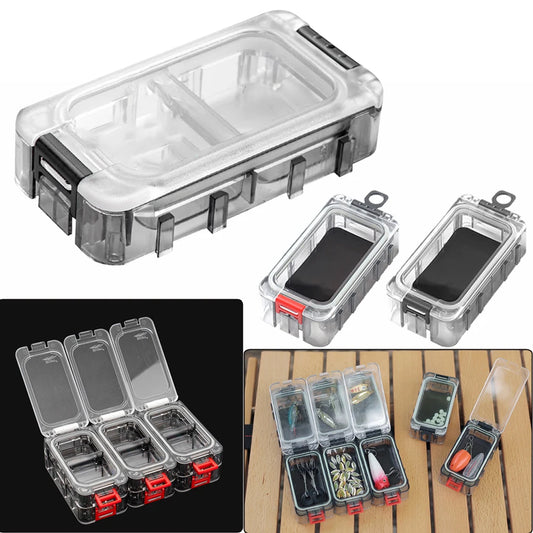 Fishing Tackle Box Expandable Fishing Tackle Box Double Side Fishing Hook Storage Container Clear Top Fishing Lure Storage Box